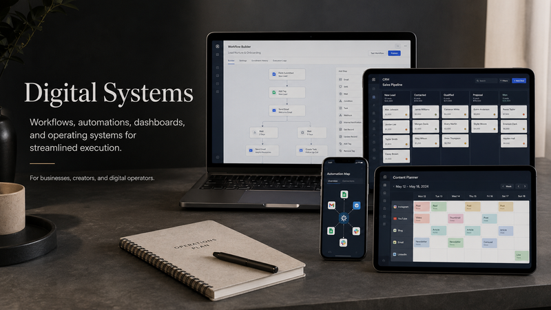 Digital Systems — workflows, automations and dashboards