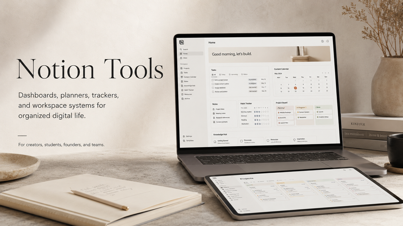 Notion Tools — templates, planners and workspace systems