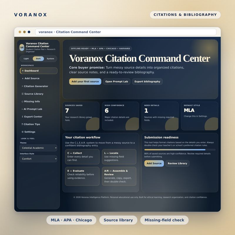 Voranox Citation Command Center cover