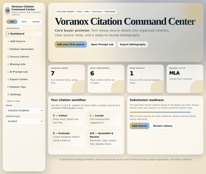 Citation Command Center dashboard