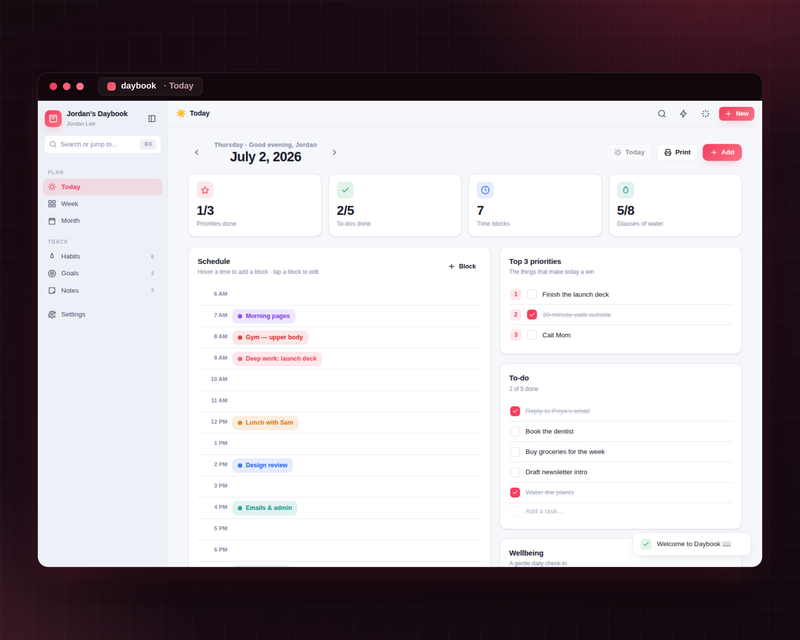Today planner