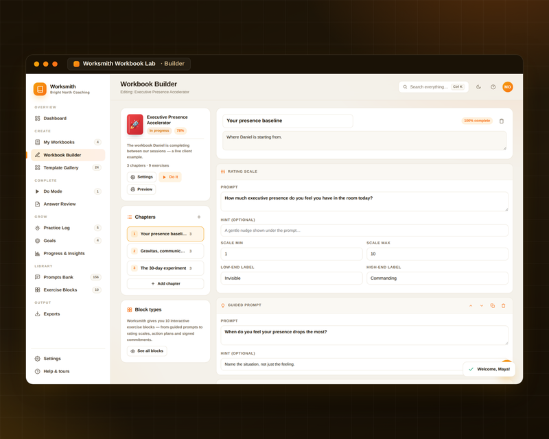 Workbook builder