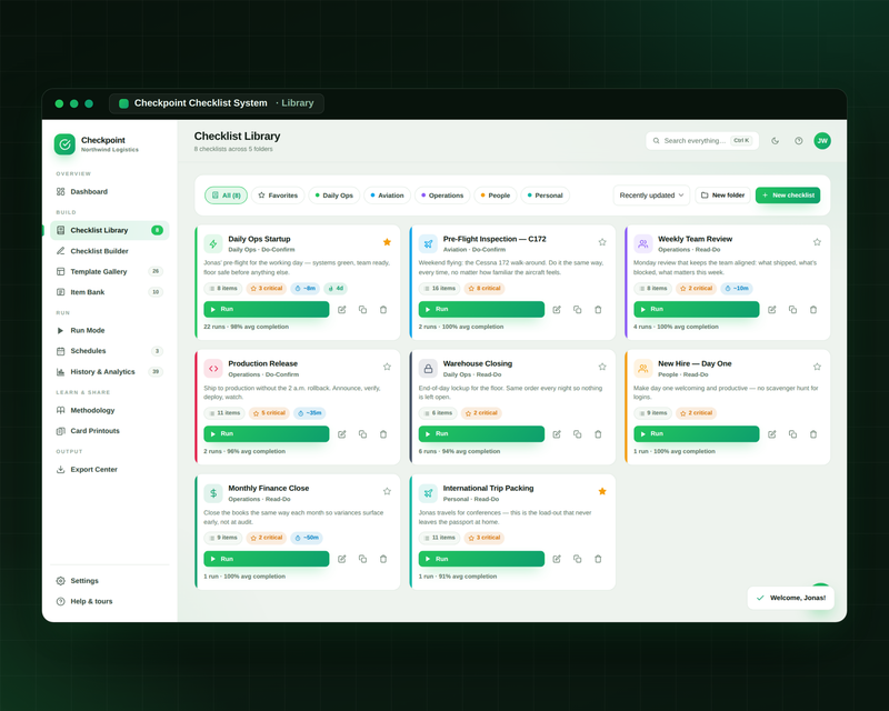 Checklist library