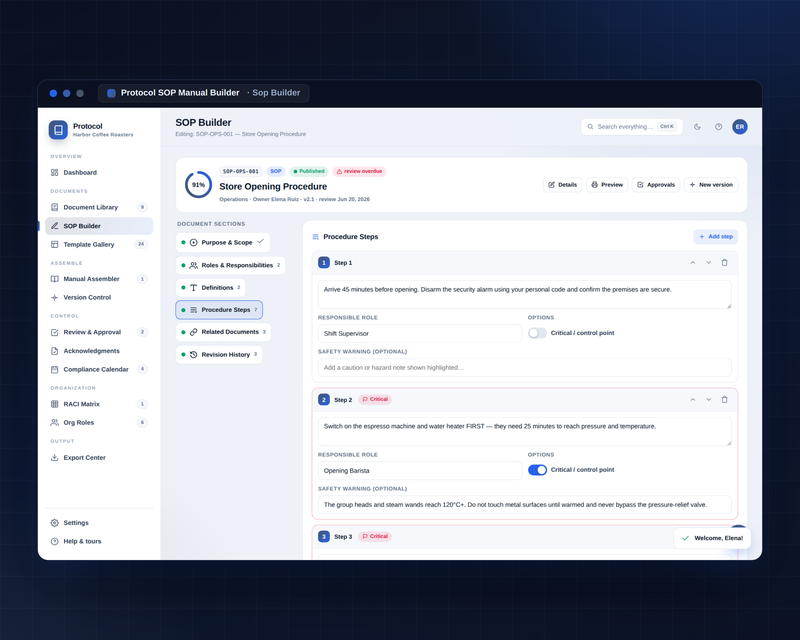 SOP builder