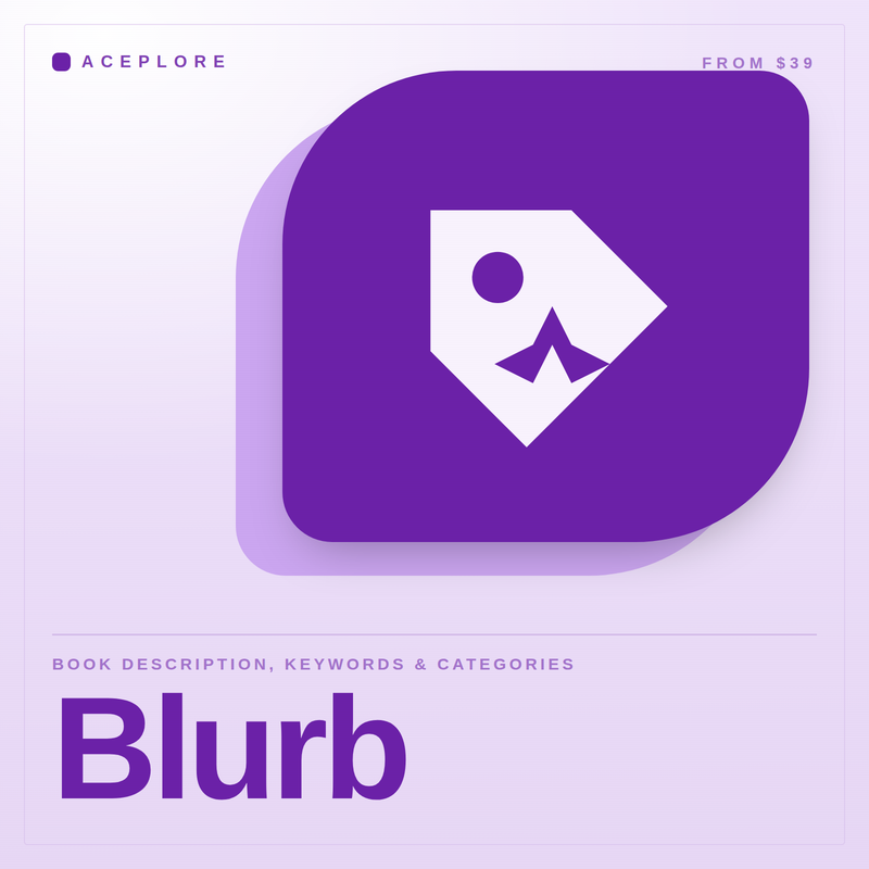 Blurb — book description, keywords and categories, product cover