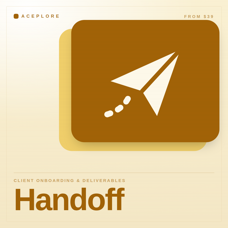 Handoff — Client Onboarding & Deliverables