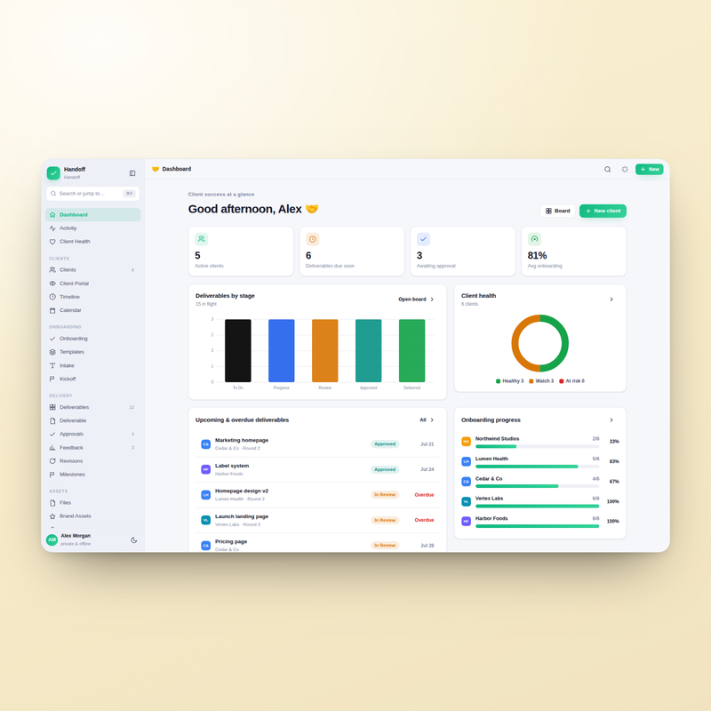 Handoff — Dashboard