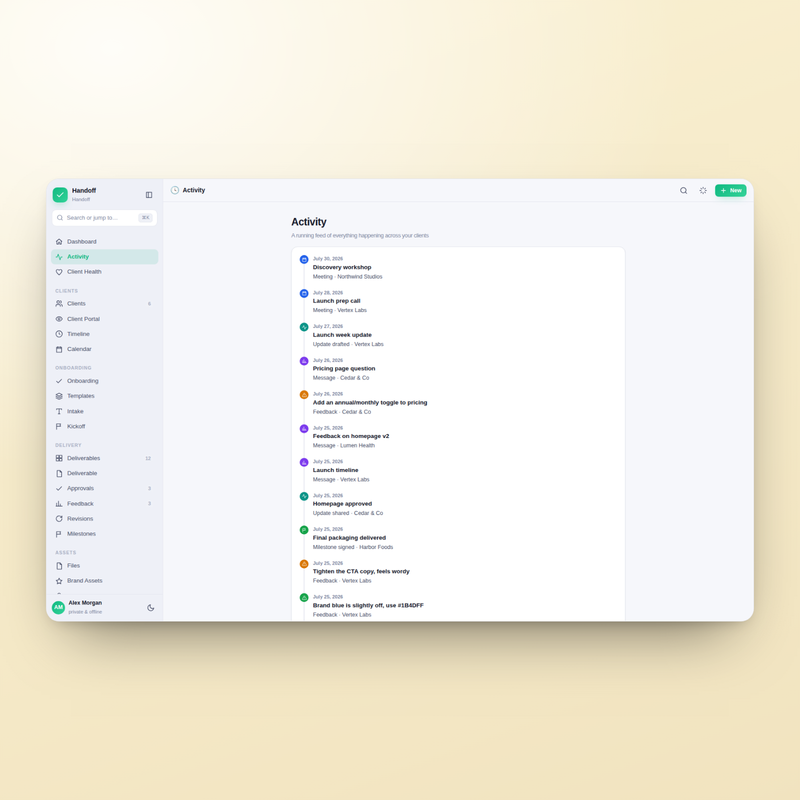 Handoff — Activity
