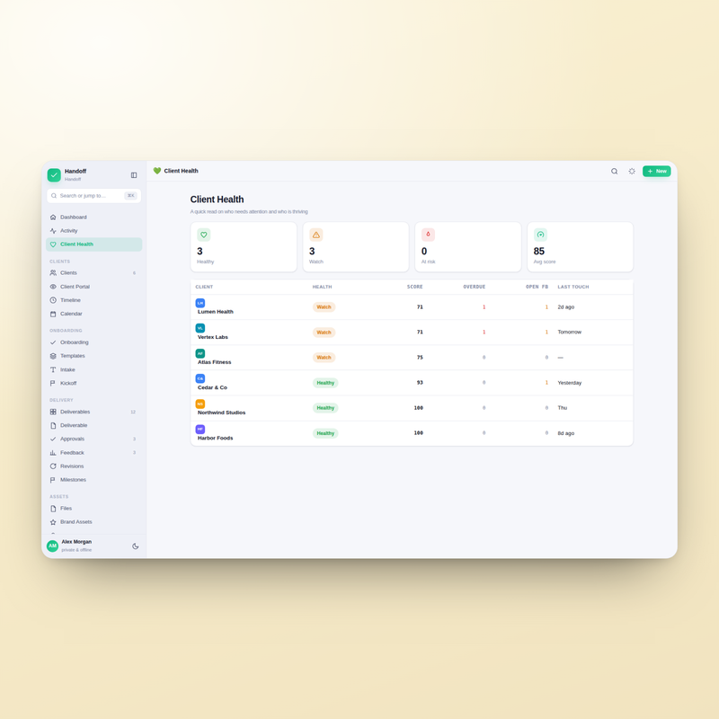 Handoff — Health