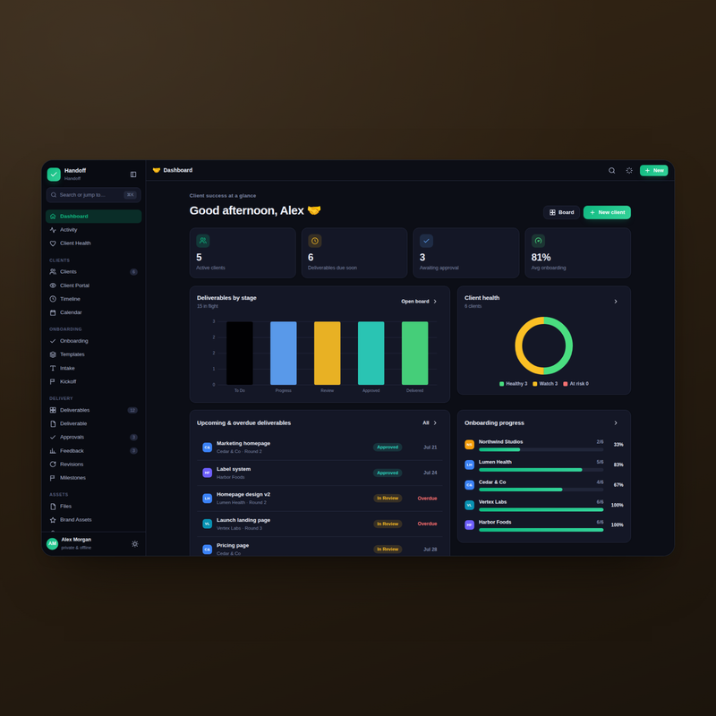 Handoff — Dashboard Dark