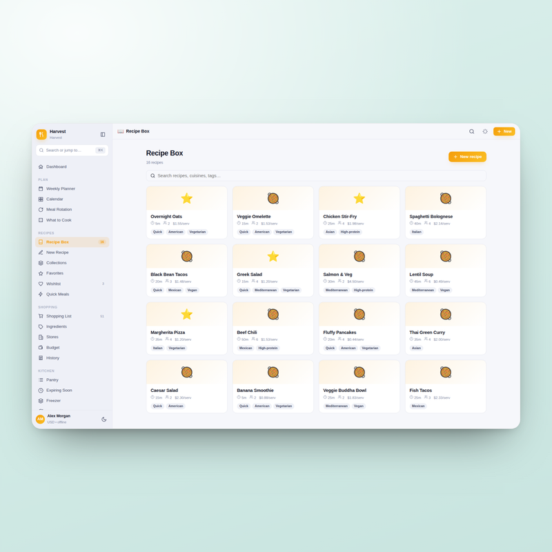 Harvest — Recipes