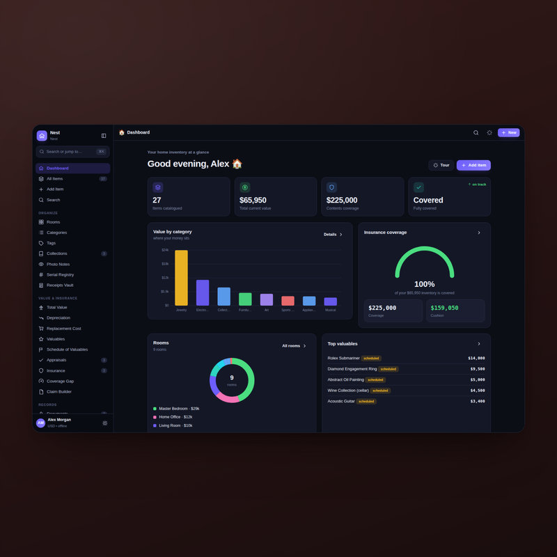 Nest — Dashboard Dark
