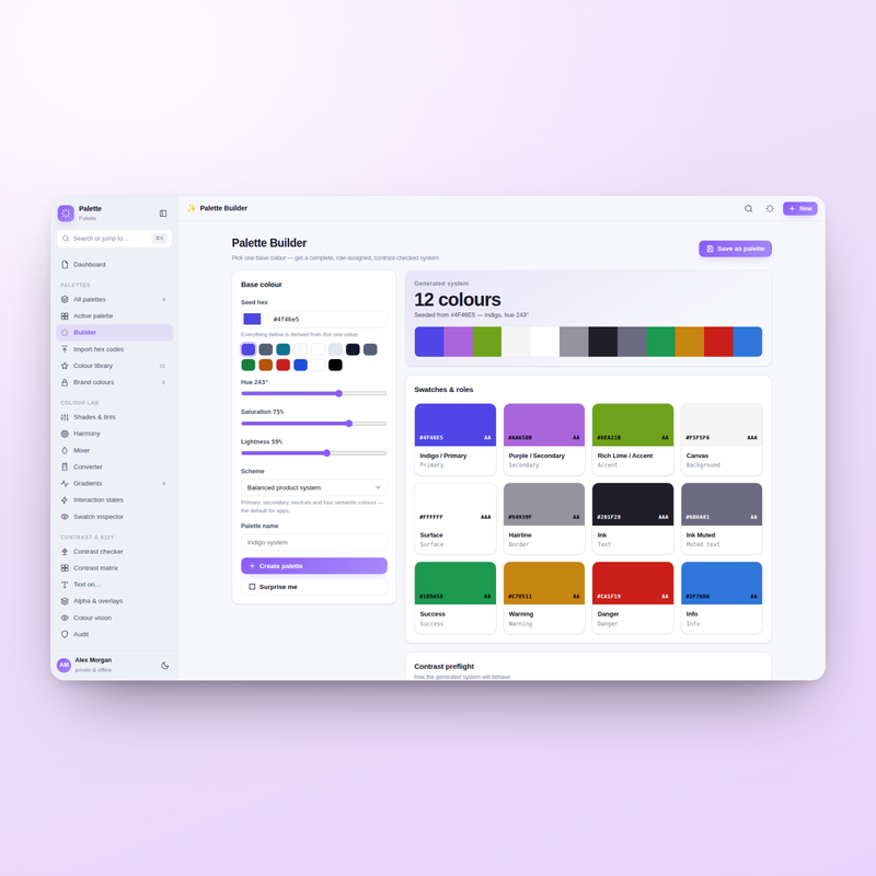 Palette — Builder