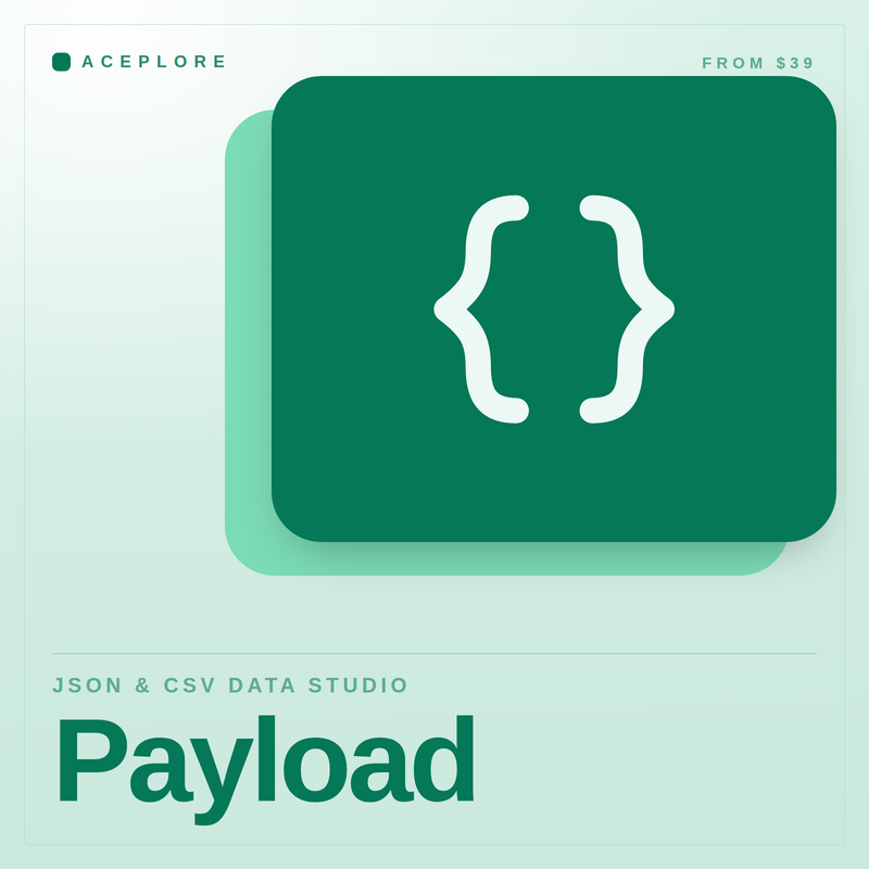 Payload — JSON & CSV Data Studio