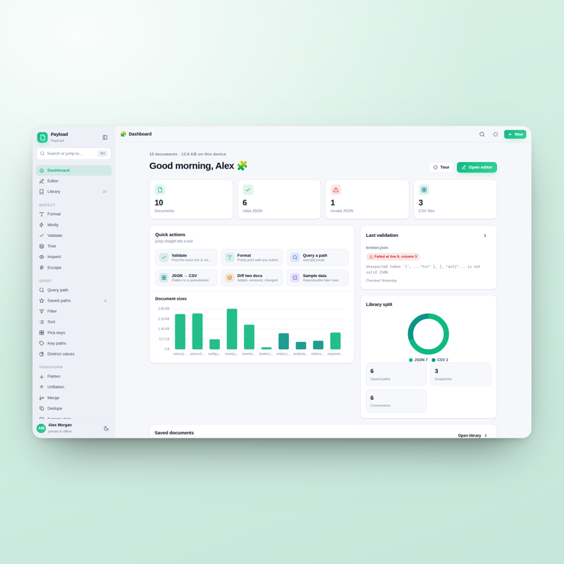 Payload — Dashboard