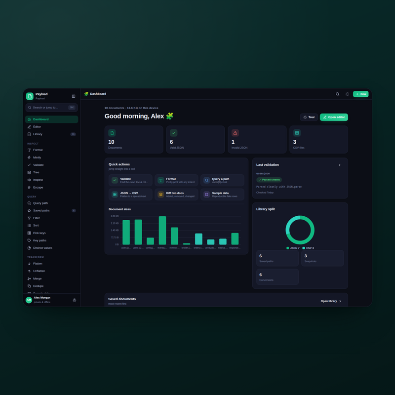 Payload — Dashboard Dark