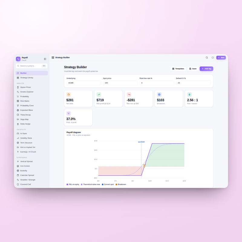 Payoff — Builder