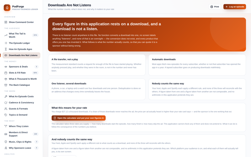 PodForge downloads are not listens