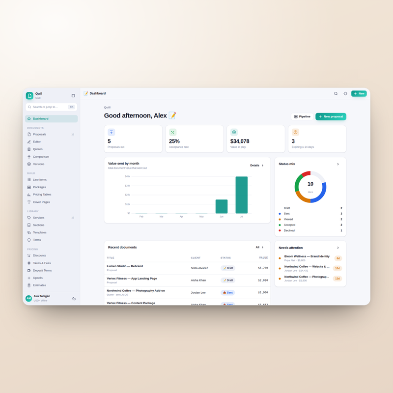 Quill — Dashboard