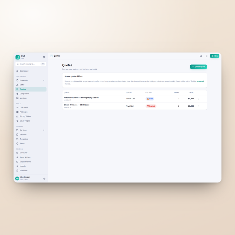 Quill — Quotes