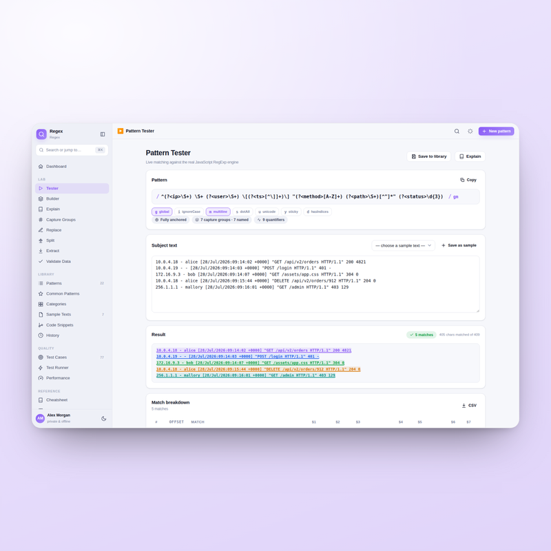 Regex — Tester