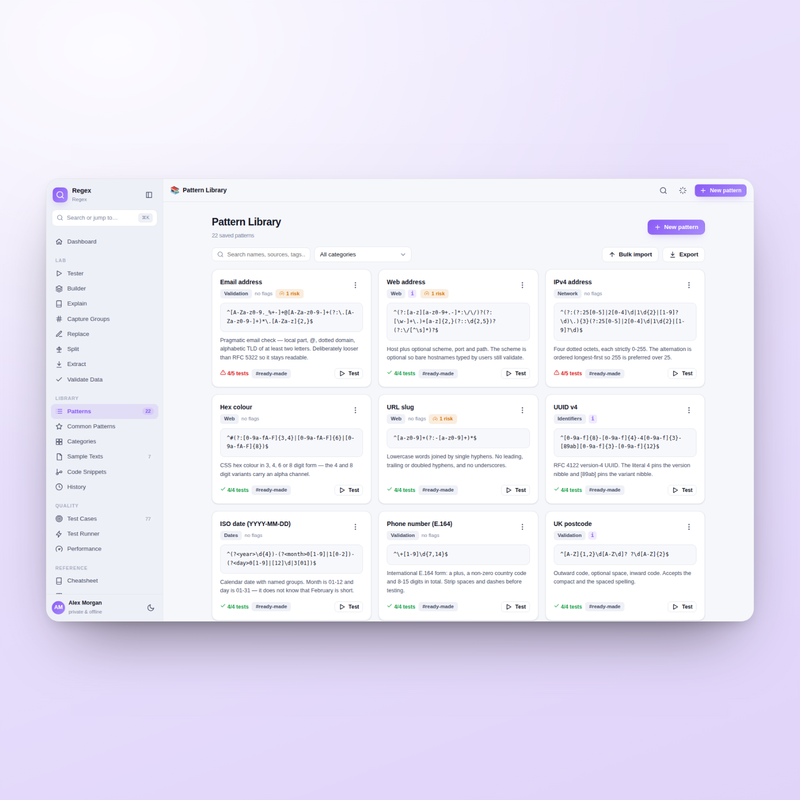 Regex — Patterns