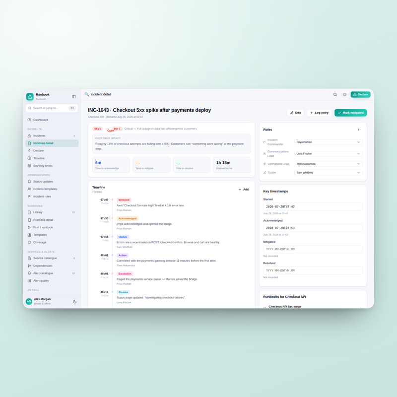 Runbook — Incident Detail