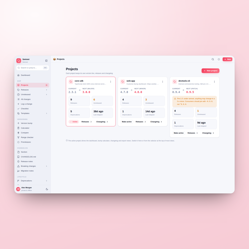 Semver — Projects