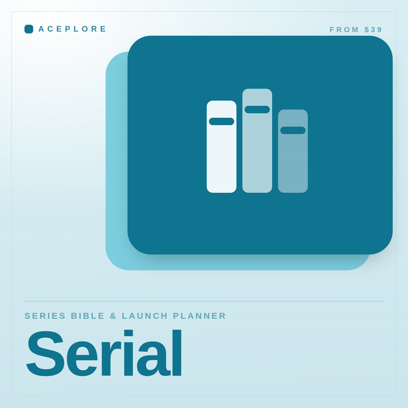Serial — series bible and launch planner, product cover