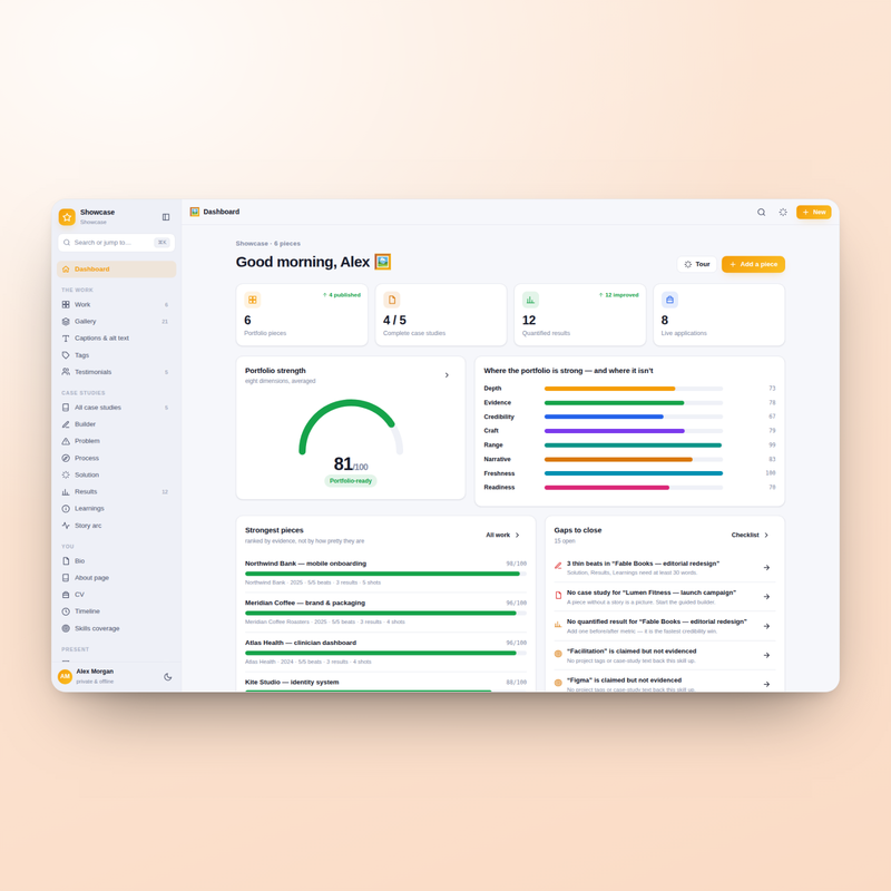 Showcase — Dashboard