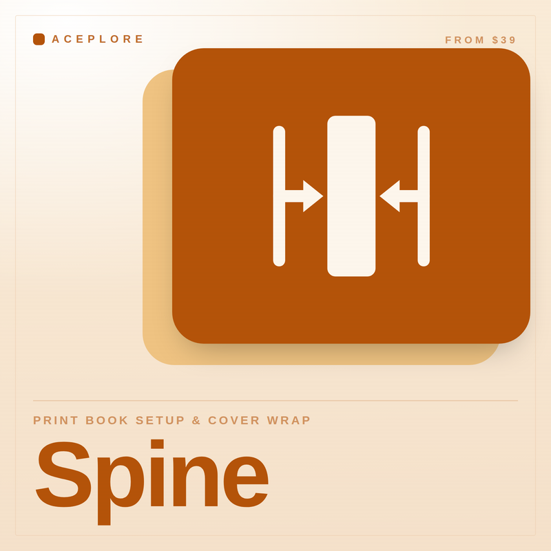 Spine — print book setup and cover wrap calculator, product cover