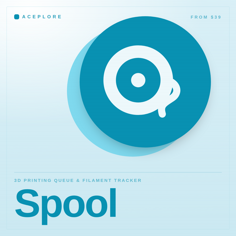 Spool — 3D printing queue and filament tracker, product cover