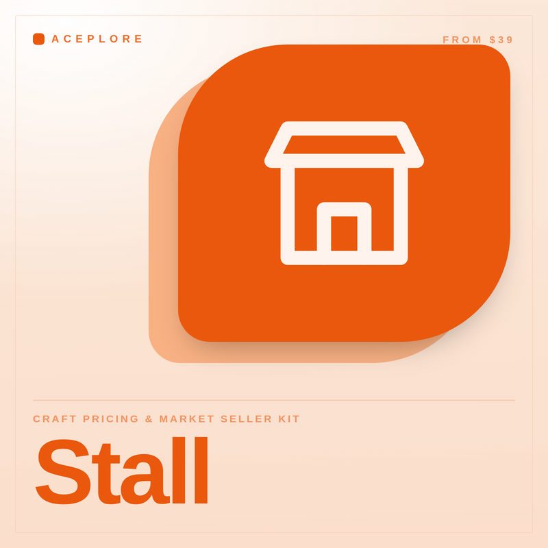 Stall — craft pricing and market seller kit, product cover