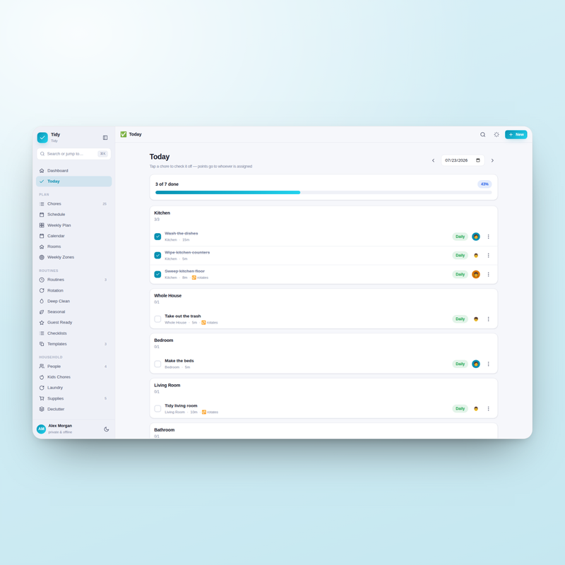 Tidy — Today