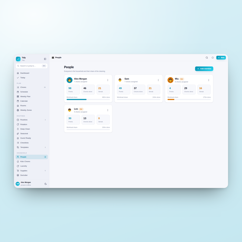Tidy — People