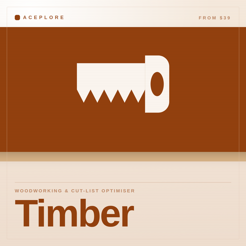 Timber — woodworking and cut-list optimiser, product cover