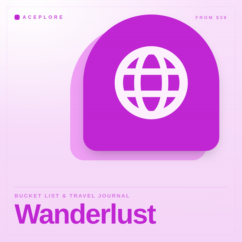 Wanderlust — Bucket List & Travel Journal