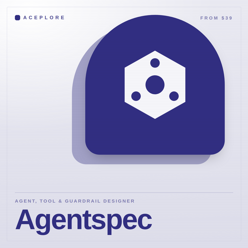 Agentspec — agent, tool and guardrail designer, cover