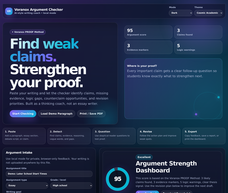 Dark Cosmic Academic mode