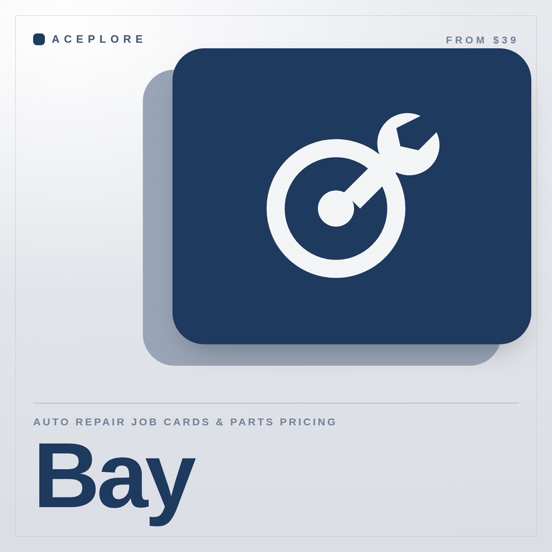 Bay — Auto Repair Job Cards & Parts Pricing, an offline browser-based tool by Aceplore