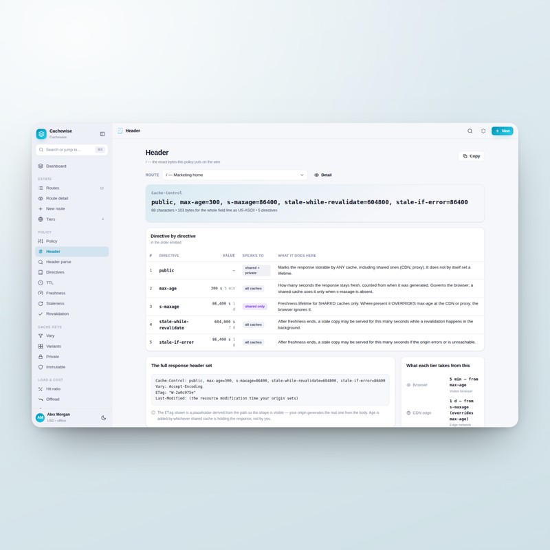 Cachewise — header