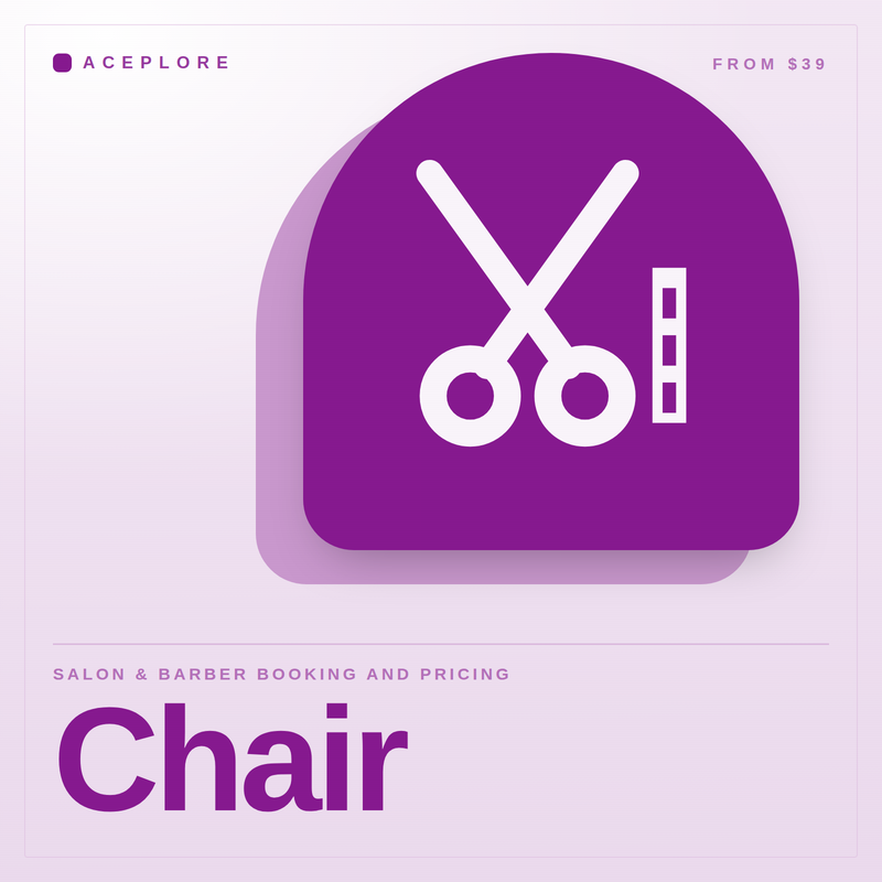 Chair — Salon & Barber Booking and Pricing, an offline browser-based tool by Aceplore