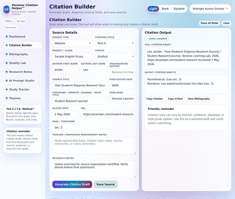 Citation builder