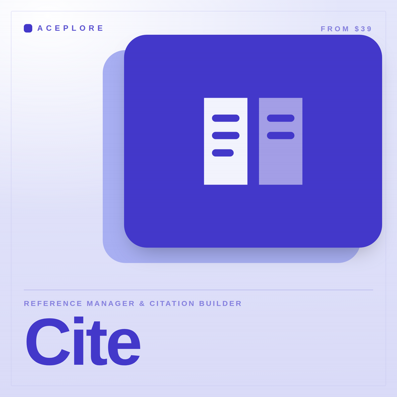 Cite — Reference Manager & Citation Builder, an offline browser-based tool by Aceplore