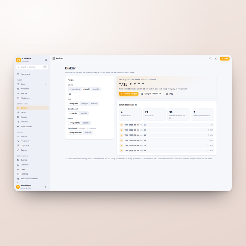 Cronwise — builder