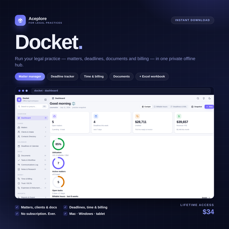 Docket — Legal Practice — cover