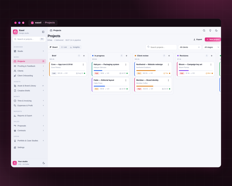 Easel — Design Studio — Projects