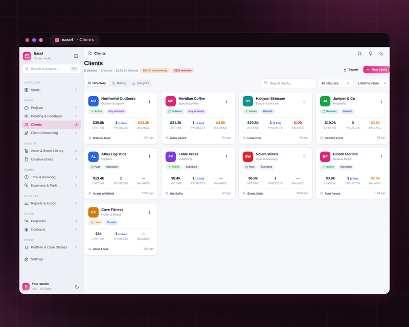 Easel — Design Studio — Clients