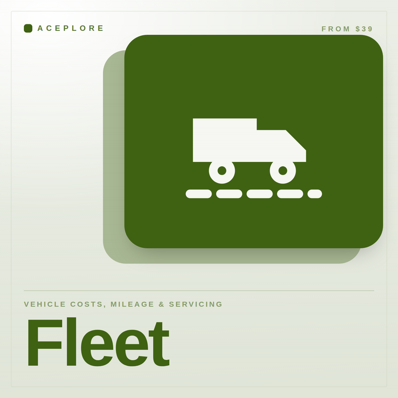 Fleet — Vehicle Costs, Mileage & Servicing, an offline browser-based tool by Aceplore