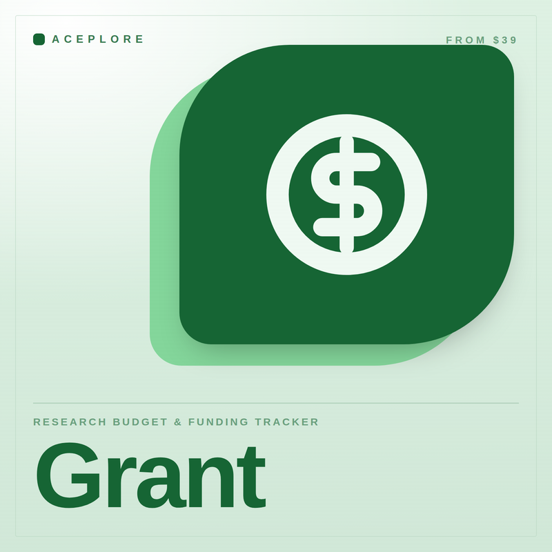 Grant — Research Budget & Funding Tracker, an offline browser-based tool by Aceplore